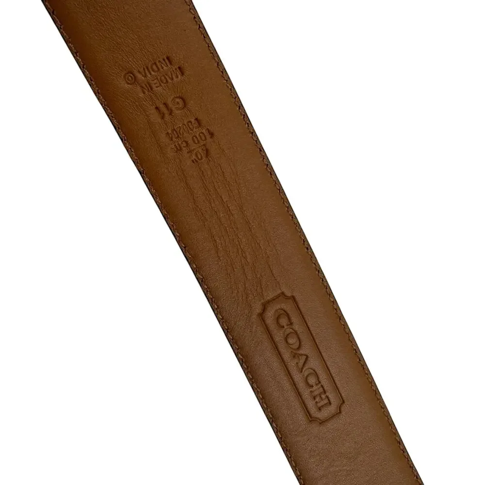 Coach Men's Dark Brown Leather Belt